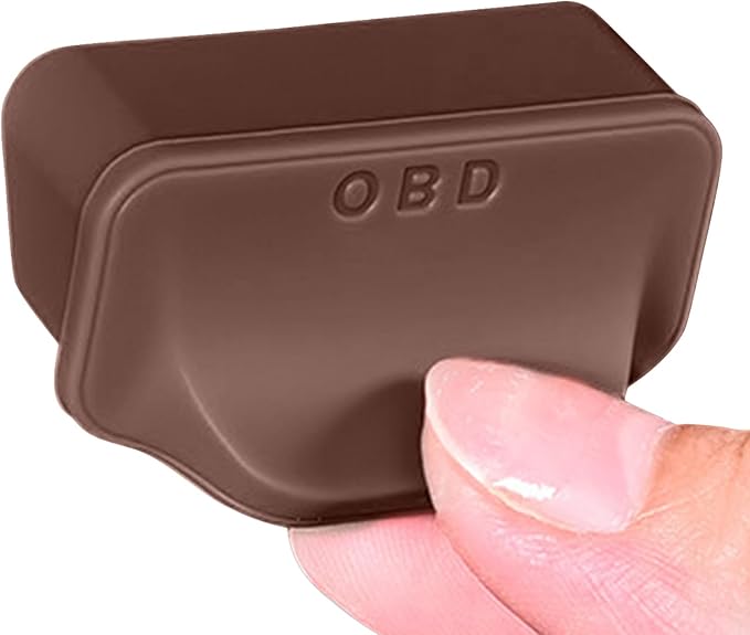 Brown Flexible OBD Port Cover Dust Proof Protective Sleeve Easy Installation Auto Diagnostic Guard - Image 1