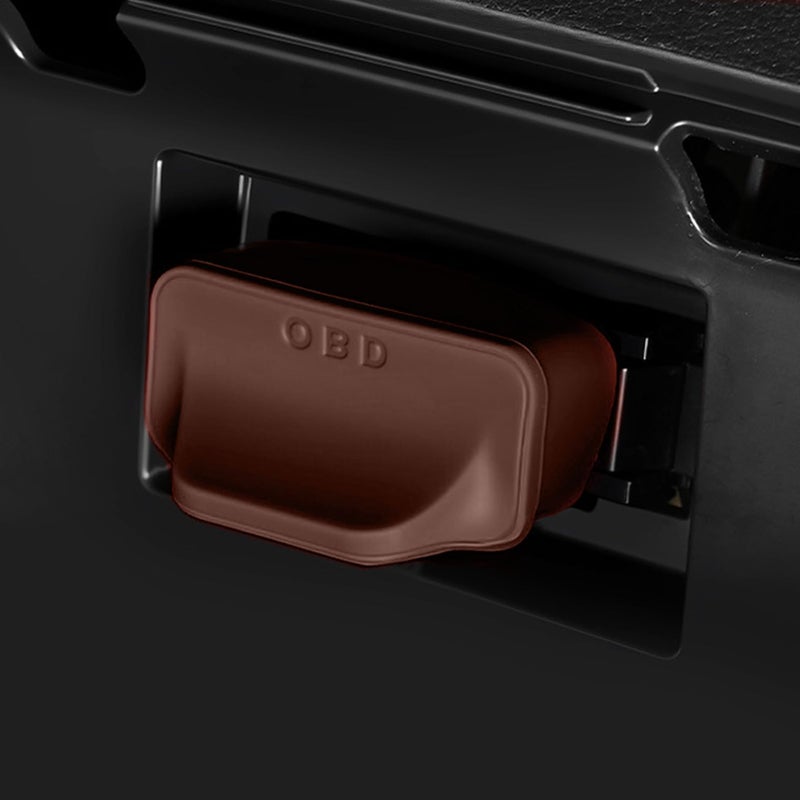 Brown Flexible OBD Port Cover Dust Proof Protective Sleeve Easy Installation Auto Diagnostic Guard - Image 4