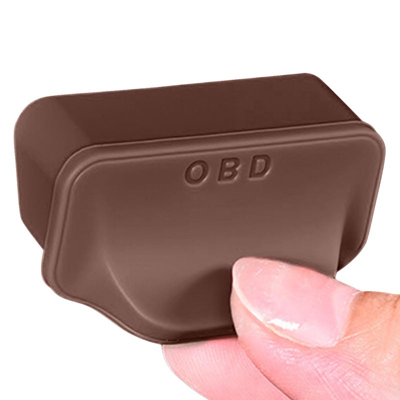 Brown Flexible OBD Port Cover Dust Proof Protective Sleeve Easy Installation Auto Diagnostic Guard - Image 2