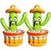PARENTSWELL 2 Pack Inflatable Cactus Coolers 475 Inflatable Drink Party Cooler Blow Up Cactus Ice Bucket for Summer Fiesta Cinco De Mayo Pool Party Supplies Mexican Decoration - Image 2