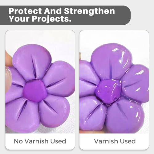 Artecho High Gloss Varnish 4oz / 120ml for Air Dry Clay, Acrylic Painting, Wood, Canvas - Image 3