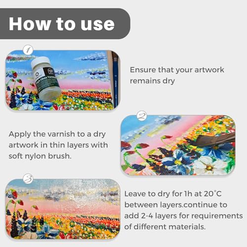 Artecho High Gloss Varnish 4oz / 120ml for Air Dry Clay, Acrylic Painting, Wood, Canvas - Image 4