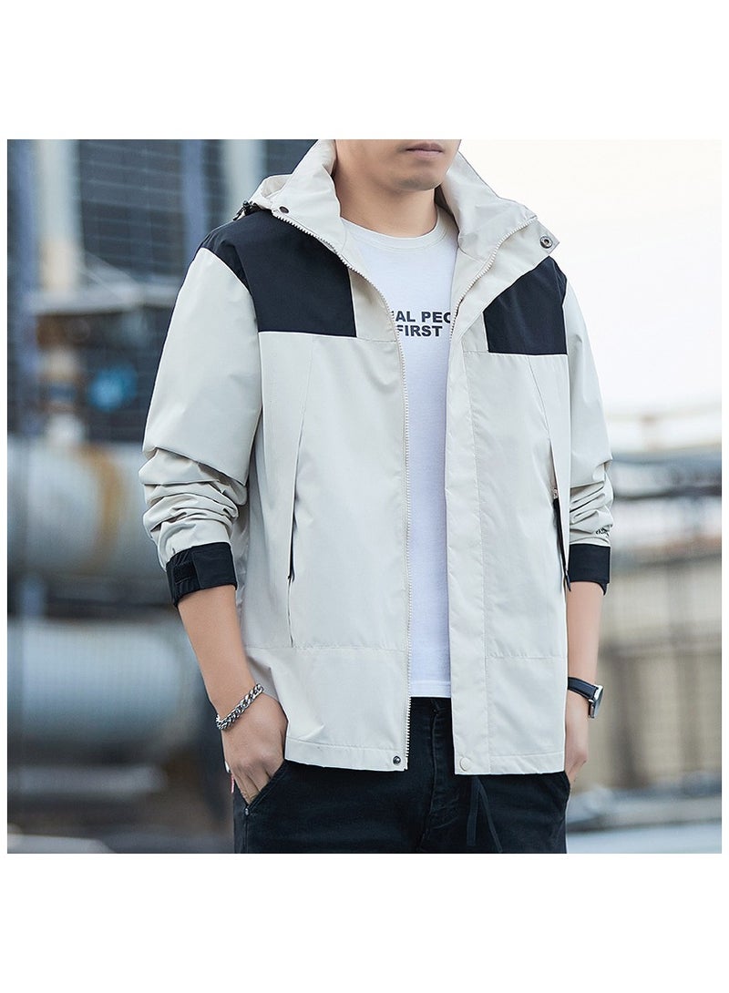 Fashionable Men's Windproof And Waterproof Outdoor Sports Hooded Jacket  - Image 1
