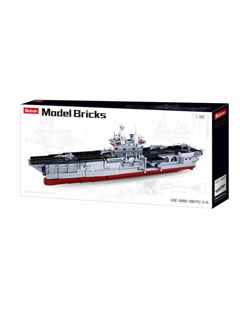 Sluban Sluban - Model Bricks Amphibious Aircraft Carrier 1/450 1088 Pieces - M38-B0699  - Image 1