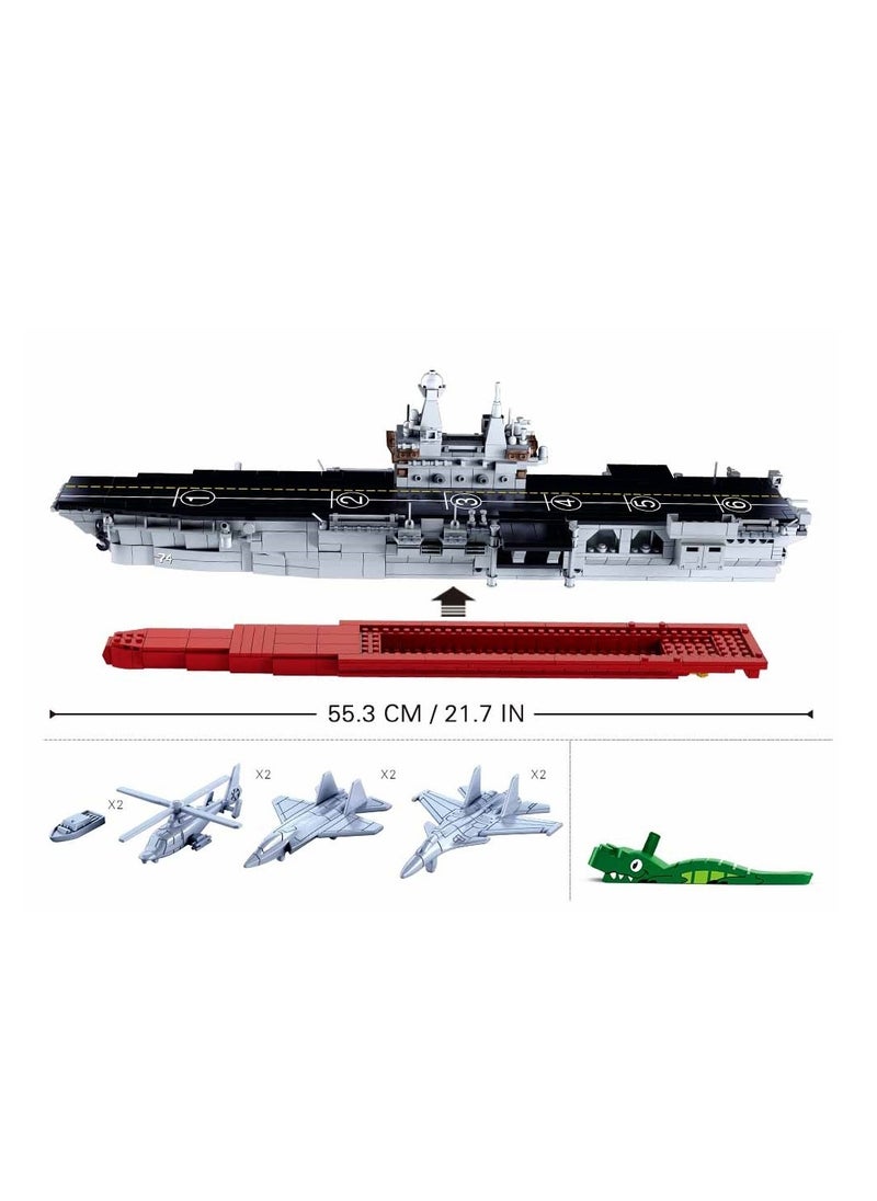 Sluban Sluban - Model Bricks Amphibious Aircraft Carrier 1/450 1088 Pieces - M38-B0699  - Image 4