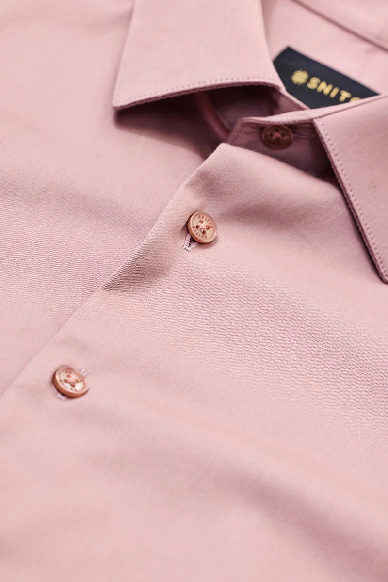 SNITCH Slim Fit Stretch Light Pink Luxe Shirt