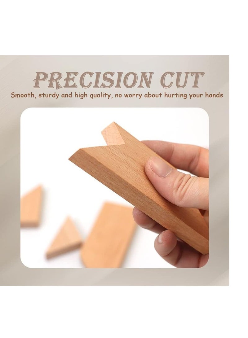 Kingo Wooden Tangram Puzzle for Kids and Adults Brain Teaser T-Shape Wooden Toys for Family Party Gifts Brain - Image 4