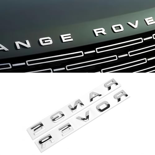 QOMAGO Car Emblem for Front Hood or Trunk lid Rear ABS Material Compatible with Range Rover car Badge car Style Replacement Gloss Silver - Image 1