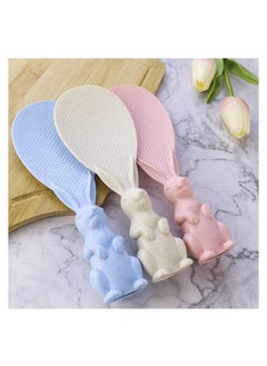 Generic 3pcs Rabbit Shape Standing Rice Spoon Household Rice Spoon for Cooking Rice (Random Color)  - Image 1