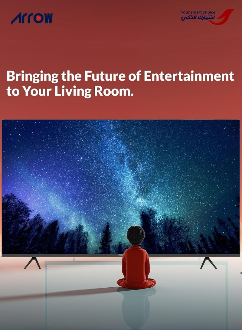 ARRQW 75 Inch 4K Ultra HD Smart Android LED TV-Frame Less, MEMC Enhance gaming, Design, Mirror Cast, HDMI\USB Wi-Fi Input, Netflix, YouTube, Prime video+ ThinQ AI +,75 SMART Black RO-75LPW - Image 5