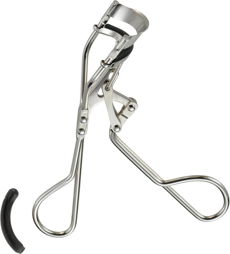 مكبس الرموش JAPONESQUE Power Curler، مكبس رموش فوري لرموش أطول، وسادة سيليكون، تشطيب نيكل