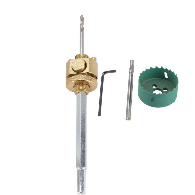 Recessed Lights Hole Saw: Alloy Steel Construction - Quick Disassembly, Universal Hex Handle Hole Saw Kit for Ceiling, Drywall, Wood Board Drilling, Hand or Bench Drill Use - Image 2