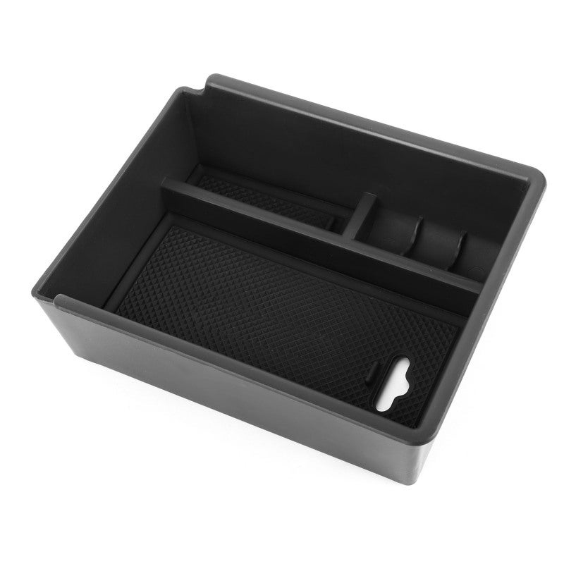 Auto Central Console Storage Box: Black ABS Plastic Non Slip Tray Lining - Perfect Fit Armrest Tray for Mitsubishi Outlander 2019-2020 Car Interior Organization - Image 5
