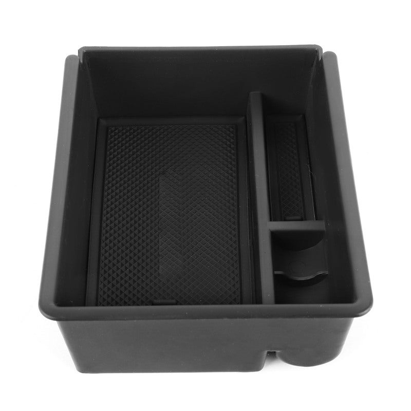 Auto Central Console Storage Box: Black ABS Plastic Non Slip Tray Lining - Perfect Fit Armrest Tray for Mitsubishi Outlander 2019-2020 Car Interior Organization - Image 4