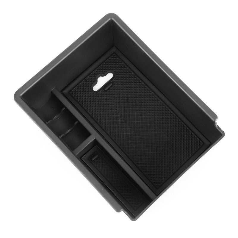 Auto Central Console Storage Box: Black ABS Plastic Non Slip Tray Lining - Perfect Fit Armrest Tray for Mitsubishi Outlander 2019-2020 Car Interior Organization - Image 1