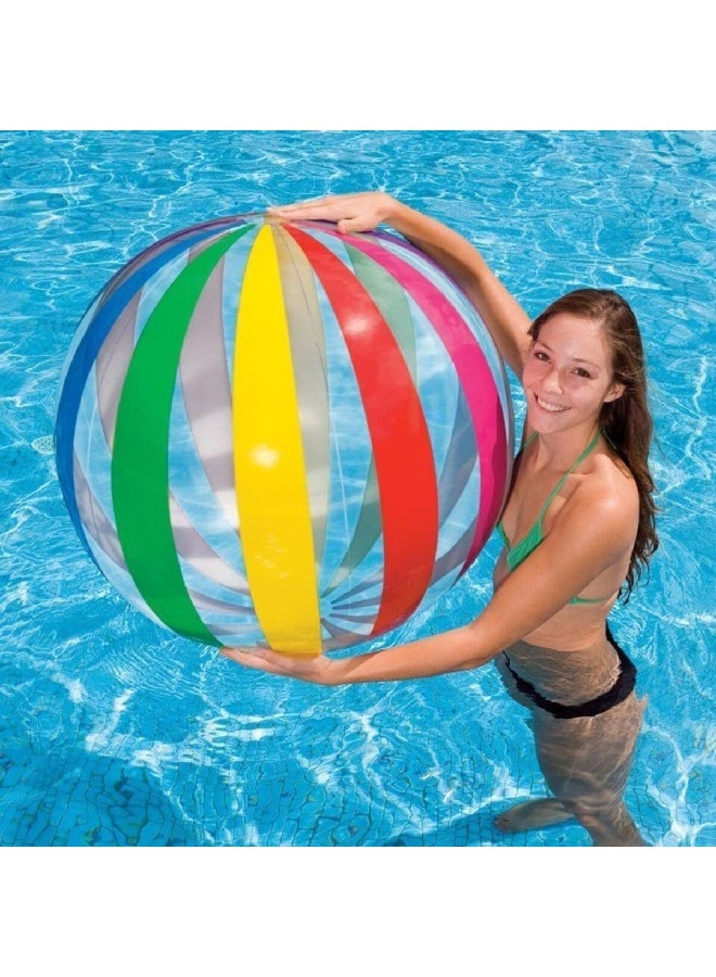 INTEX High-Quality Inflatable Jumbo Beach Ball Multicolour 107 cm 59065 - Image 4