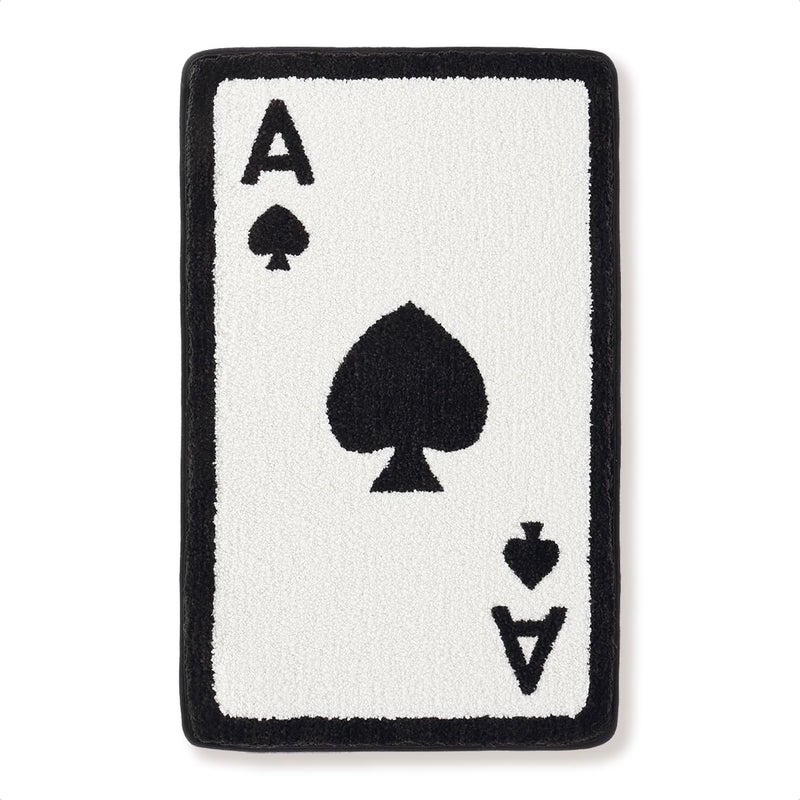 Molesun Poker Bathroom Mat Funny, Ace of Spades, Extra Soft and Absorbent Bath Rugs, Machine Wash Dry, Non-Slip Carpet Mat for Tub, Shower, and Bath Room, Spade, 16x24 - Image 1