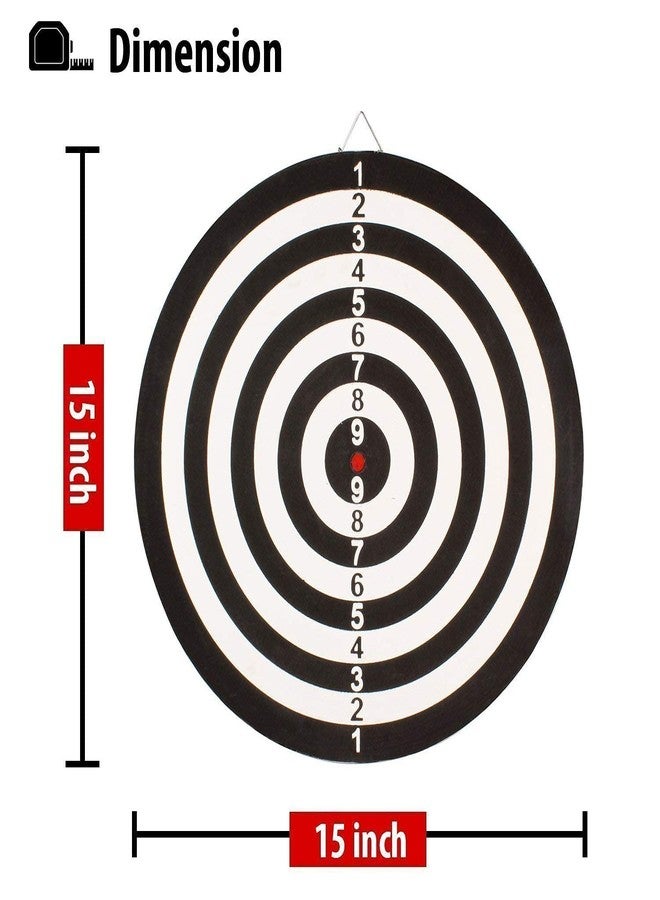 FITNACE Premium Solid Wood Dartboard with Steel Tip Darts - Professional Quality for Home or Pub Play (12 INCH) - Image 3