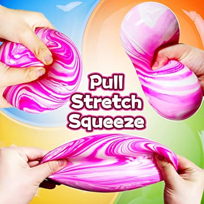 Kawaite Giant Sensory Stress Squeeze Balls - Squishy Dough Balls for Kids - Stretch and Pull, Jumbo Stress Ball, Novelty Stress Relief Ball Fidget Toys Gifts for Boys, Girls, Adults (Pink) - Image 3