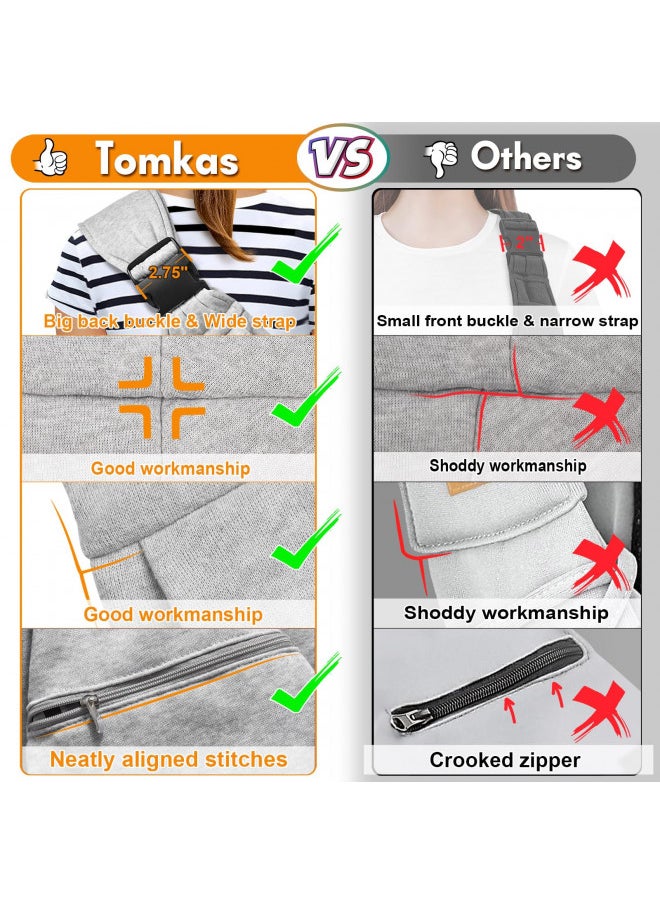TOMKAS Dog Sling Carrier for Small Dogs pet slings with extra pocket storage sling with storage pocket