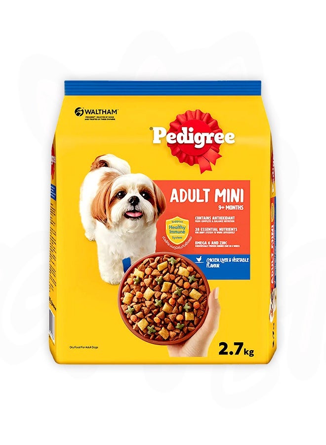 Pedigree Adult Mini Chicken Liver And vegetable - 2.7 KG - Image 1