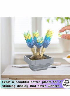 Y&D Kids Flower Garden Building Set 83 Pcs Succulent Bonsai Toys Kit STEM Toy Plant Room Decor Botanical Collection Bouquet Blocks Gift for Girls Women Adult Friends  - Image 3