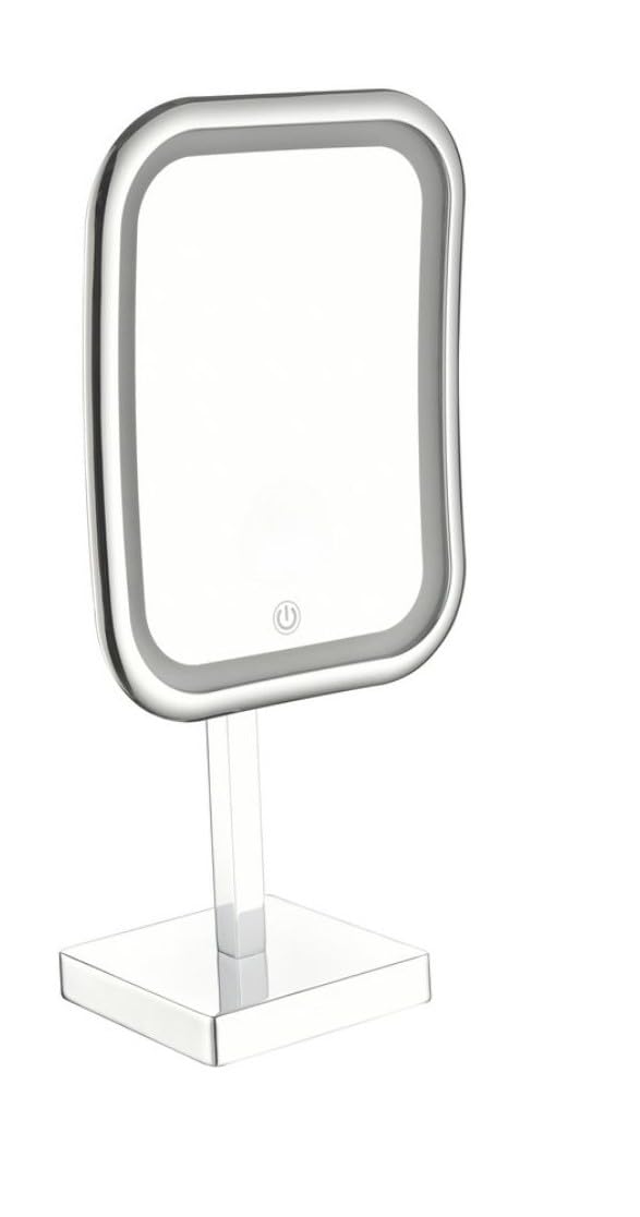 PERK Perk Touch Makeup Mirror with LED 5X Light Dressing Tabletop Vanity Mirror with Power System in Mirror Series Chrome Finish Magnifying Glass Mirror MakeupMagnificationTabletop Vanity  - Image 3