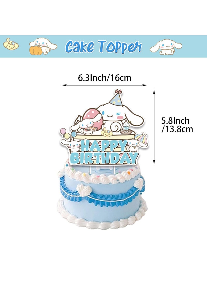 عام زينة عيد ميلاد لطيفة - مجموعة مكونة من 32 قطعة، تشمل زينة حفلات لطيفة، مستلزمات حفلات لطيفة تتضمن زينة كعك كرتونية أنمي لطيفة، زينة كعك صغيرة، بالونات لاتكس، وبالونات من الألومنيوم. - Image 2