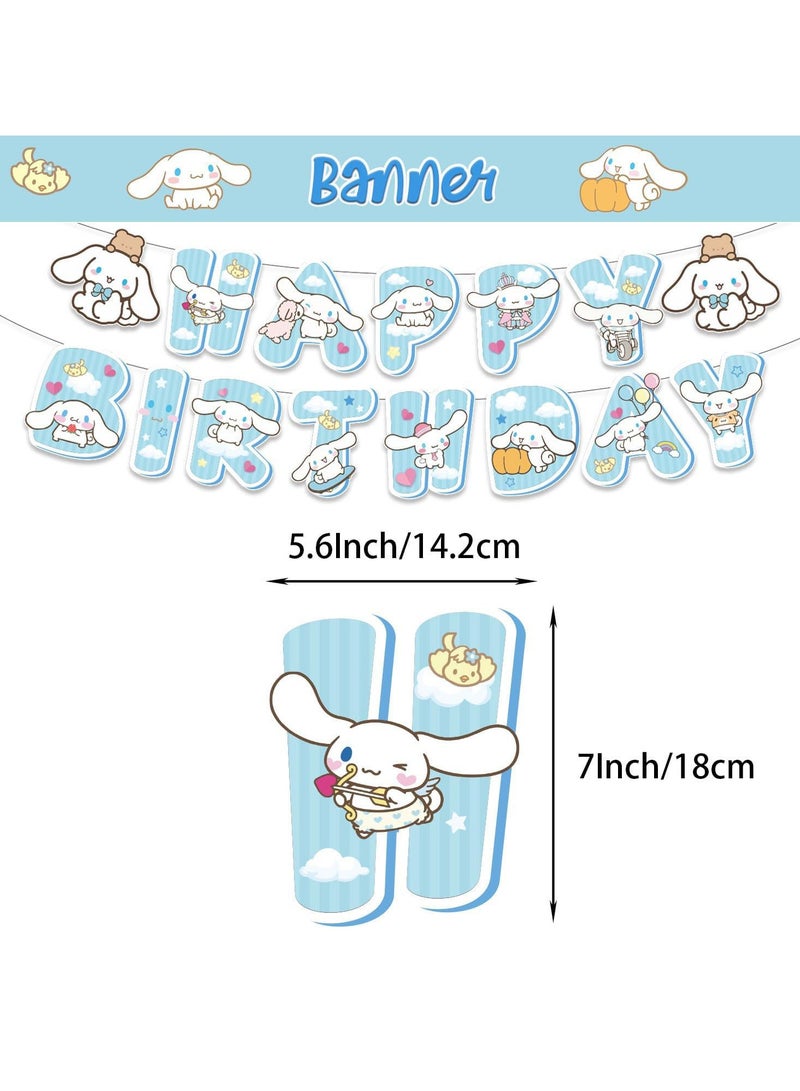 عام زينة عيد ميلاد لطيفة - مجموعة مكونة من 32 قطعة، تشمل زينة حفلات لطيفة، مستلزمات حفلات لطيفة تتضمن زينة كعك كرتونية أنمي لطيفة، زينة كعك صغيرة، بالونات لاتكس، وبالونات من الألومنيوم. - Image 3