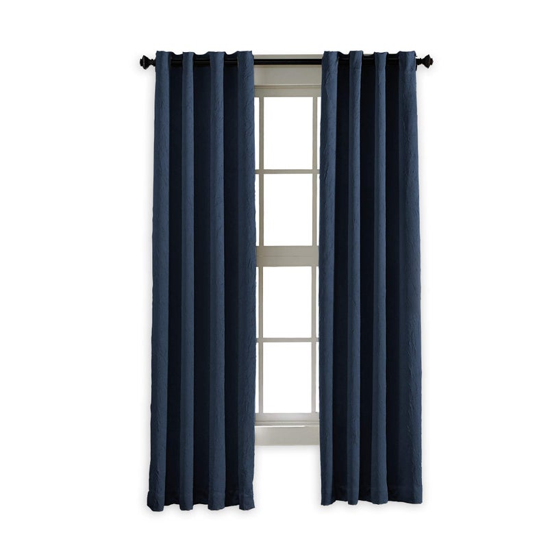 Curtainworks Lenox Grommet Curtain Panel, 50 by 120", Navy - Image 2
