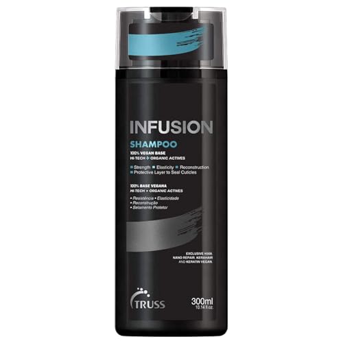 TRUSS Infusion Hair Shampoo - Cleansing Shampoo for Dry Hair Repair, Hydration and Protection - 100% Vegan, Color-Safe Formula with Anti-Aging Benefits (300 ml) - Image 1