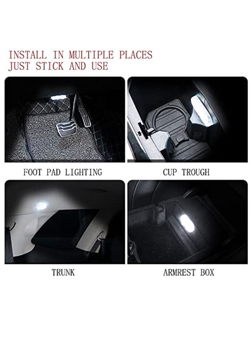 Y&D Car LED Lights Interior, Interior with 6 Bright Lamp Beads, Portable Night Reading Light Atmosphere, USB Rechargeable Lighting ,for Car/RV (Warm White Light) - Image 2