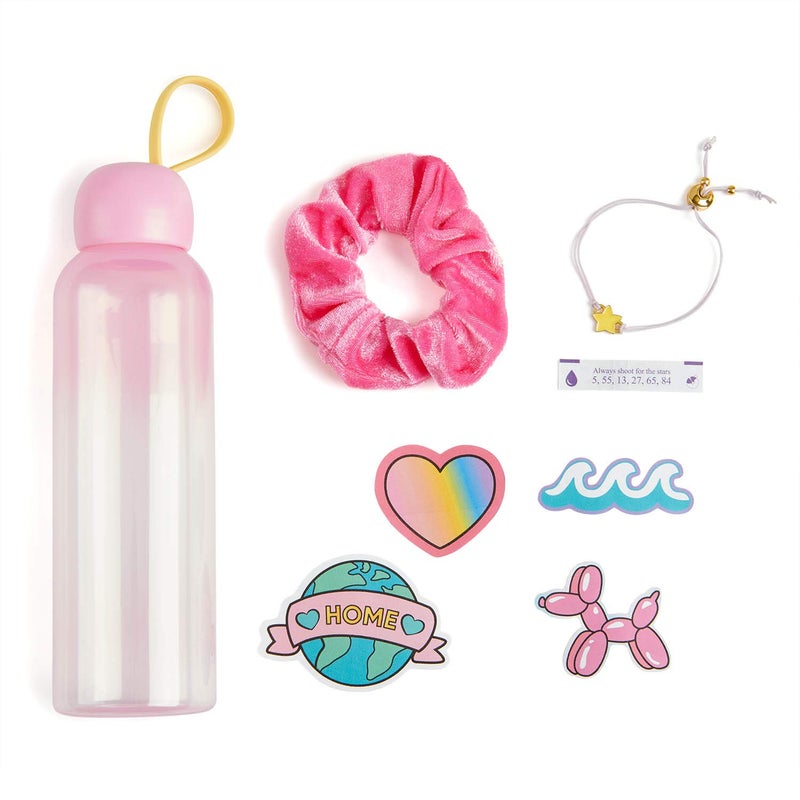WowWee Lucky Fortune Magic Series - Reusable Water Bottle, Stickers, Lucky Bracelet, & Scrunchy - Lucky H2O Water Bottle for Teens - Image 2