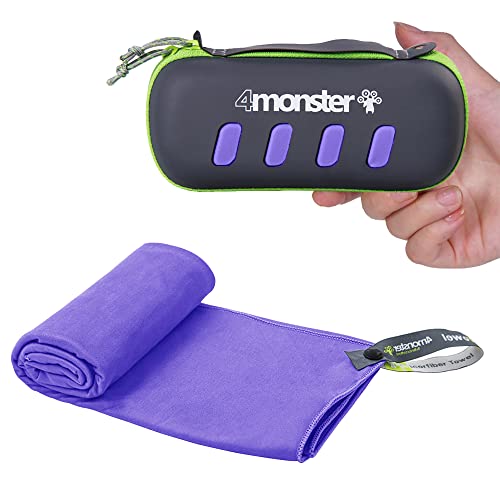 4Monster Microfiber Towel, Travel Towel, Camping Towel,Small Size 15.7¡Á31.5', Fast Drying, Soft Light Weight,Suitable for Gym, Beach, Swimming, Backpacking and More - Image 1