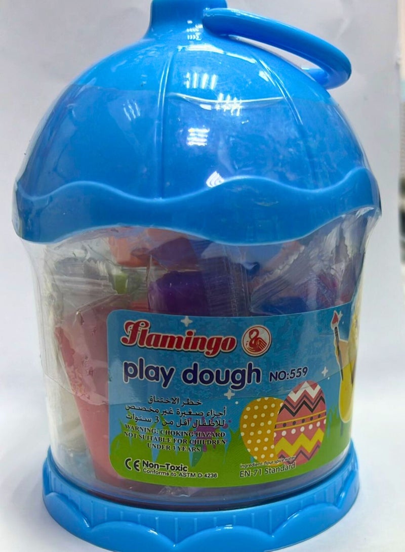 Flamingo Play Dough Modeling Clay Set Multicolor Pack Of 12 - Image 1