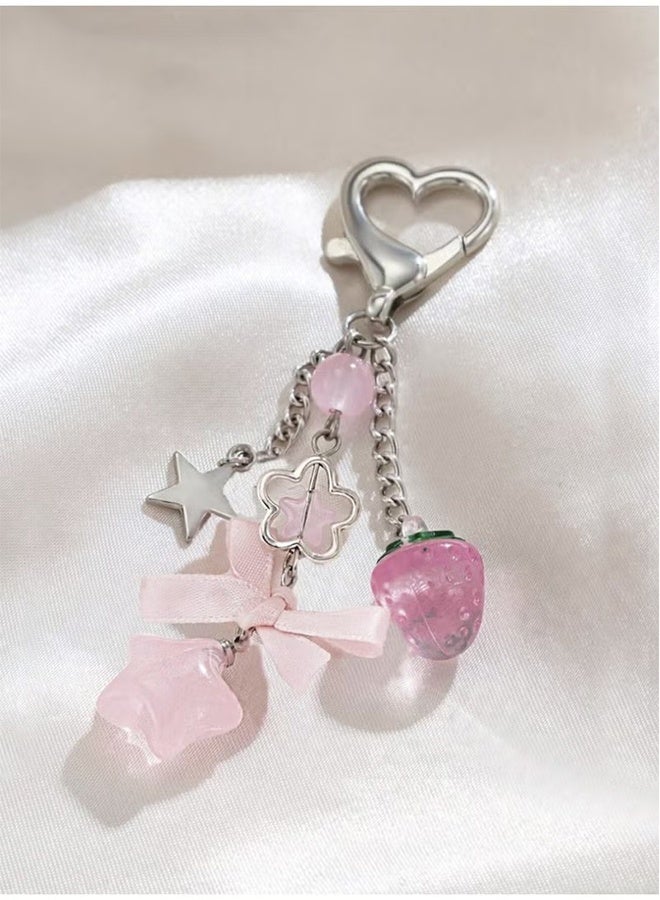 YJ KAWAII STAR KEYCHAIN WITH COLORFUL TASSEL – CUTE BAG & KEY ACCESSORY - Image 2
