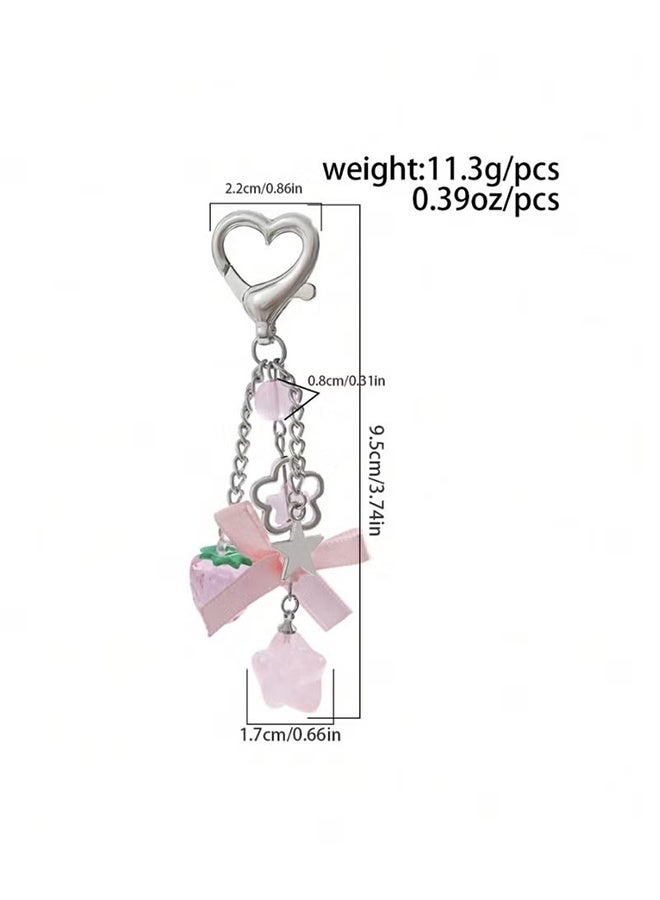 YJ KAWAII STAR KEYCHAIN WITH COLORFUL TASSEL – CUTE BAG & KEY ACCESSORY - Image 4