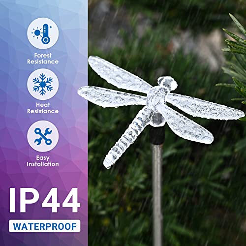 SOLPEX Solar Garden Lights, 6 Pack Solar Butterfly Lights Yard Decorations, Multi-Color Changing LED Solar Light Stakes, Solar Yard Lights for Garden, Patio & Lawn, Solar Bird Lights - Image 5