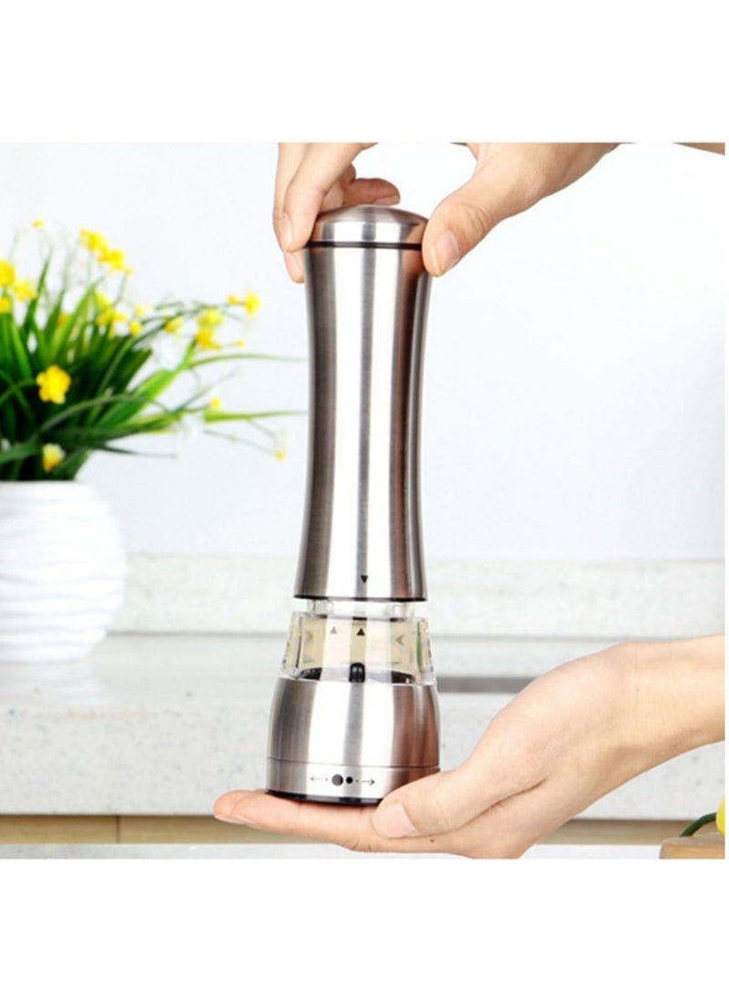 Hihonor Salt and Pepper Grinder Set,Manual Spice Salt And Pepper Grinder Set Stainless Steel Pepper Mills Kitchen Accessories Cooking Tool, Long  - Image 1