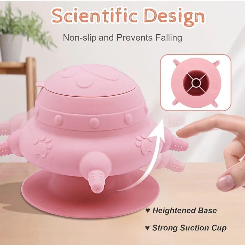 Puppy Feeder for Multiple Puppies, 240 ml Puppy Milk Feeder Puppy Bottles for Nursing Silicone Puppy Nursing Station with 4 Teats for Kittens, Puppies, Rabbits Nursing Supplies (Pink) - Image 4