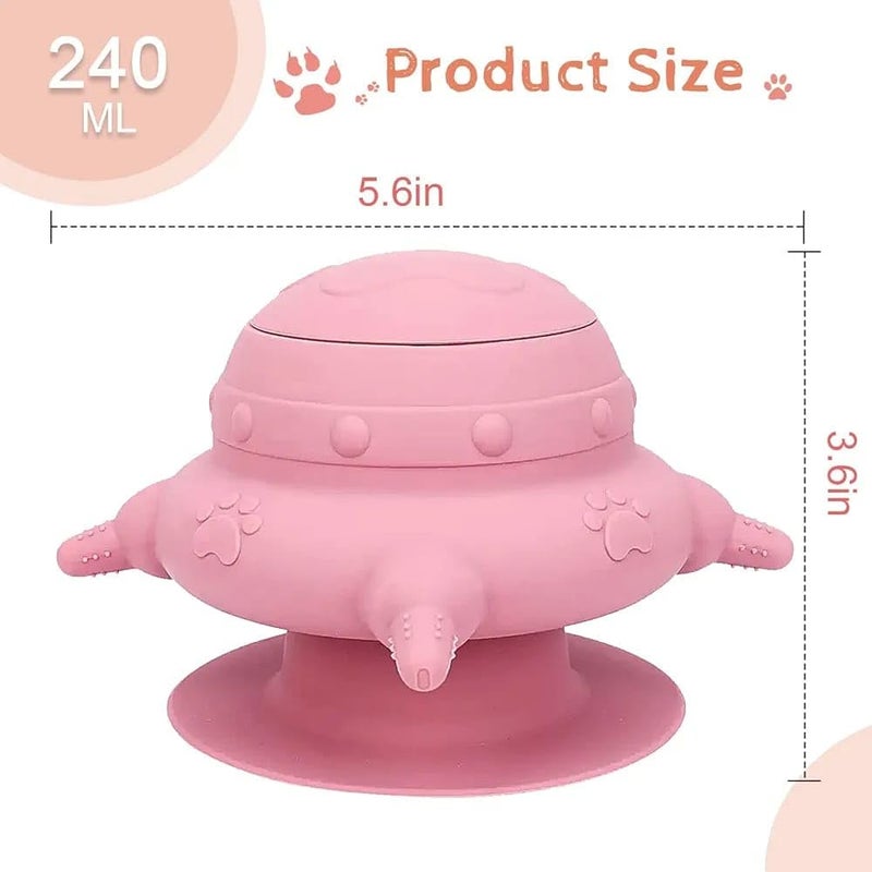 Puppy Feeder for Multiple Puppies, 240 ml Puppy Milk Feeder Puppy Bottles for Nursing Silicone Puppy Nursing Station with 4 Teats for Kittens, Puppies, Rabbits Nursing Supplies (Pink) - Image 5