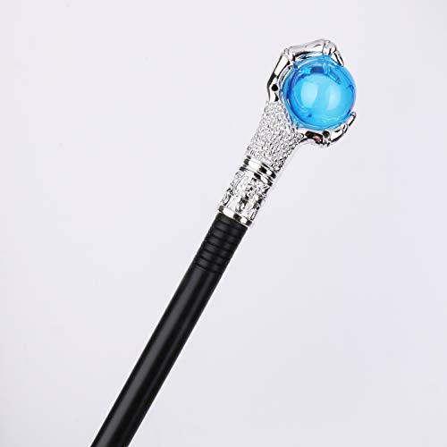 Vesil Halloween Costumes Walking Canes Blue Fire Dragon Claw Orb Wands Walking Stick Staff Photo Prop Accessory Decorations - Image 3