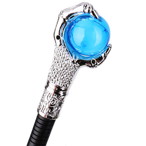 Vesil Halloween Costumes Walking Canes Blue Fire Dragon Claw Orb Wands Walking Stick Staff Photo Prop Accessory Decorations - Image 5
