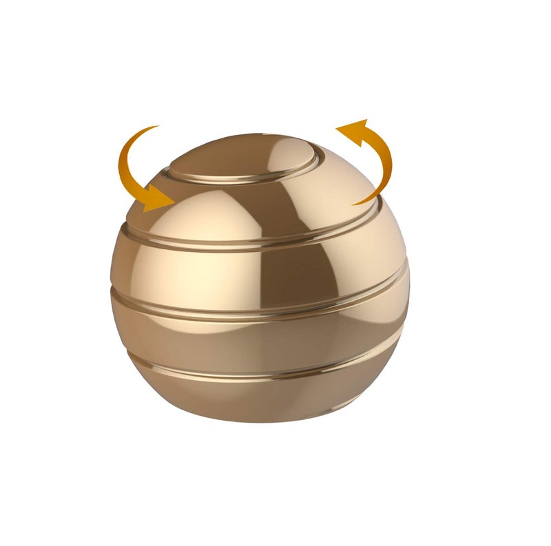 Apqdw Kinetic Spinner Desk Toy 154 Stress Relief Desk Toys Ball Anti Anxiety Desk Gadgets Sensory Toys for Adults Women Men Birthday Christmas Day Gift 39MM Gold - Image 2