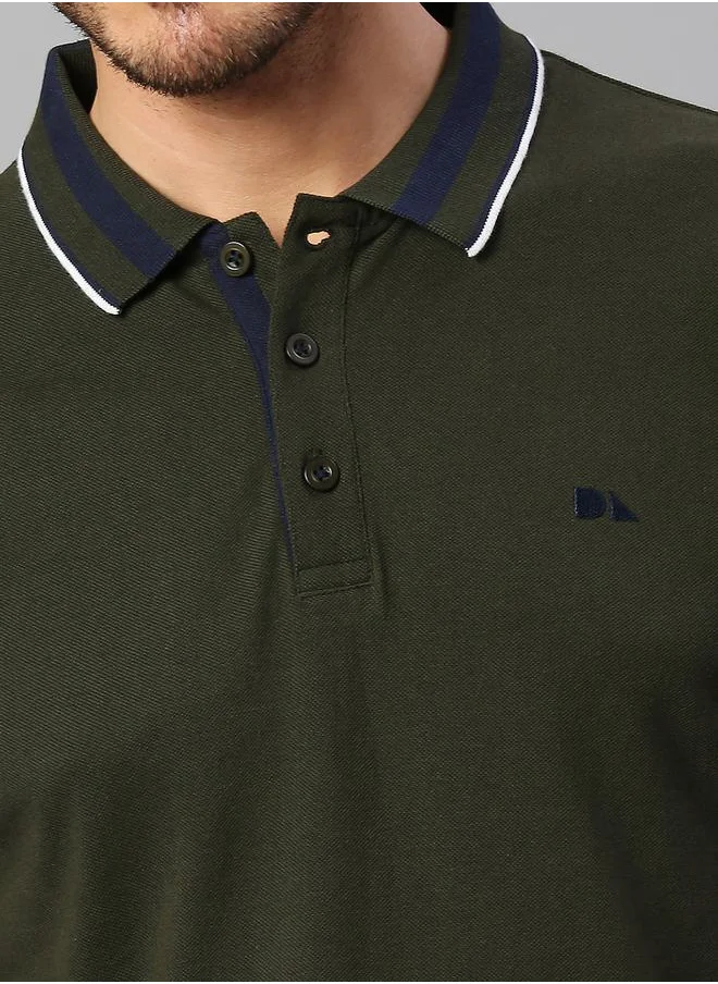 Dennis Lingo Tipping Detail Slim Fit Polo with Short Sleeve by Styli