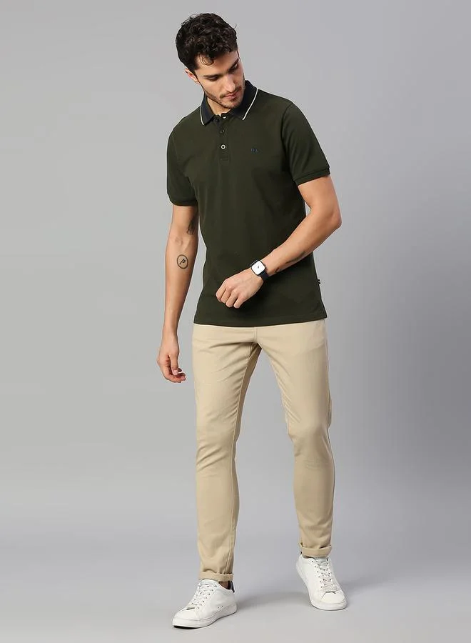 Dennis Lingo Dennis Lingo Tipping Detail Slim Fit Polo with Short Sleeve