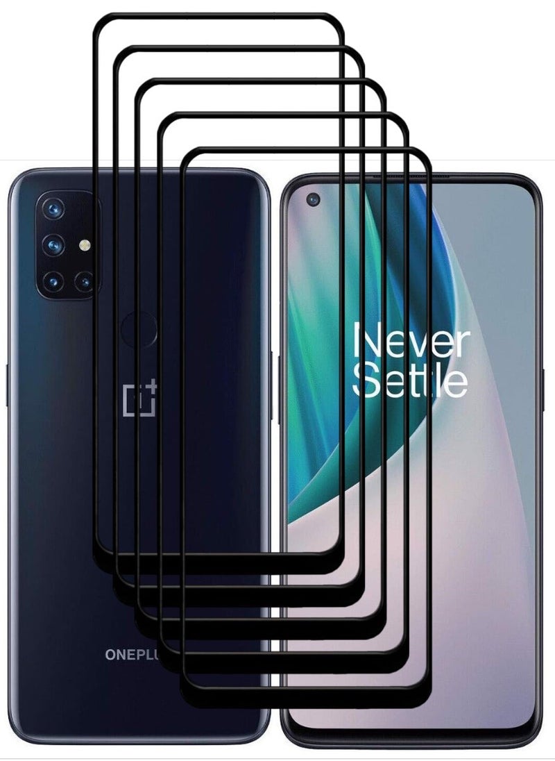 ACLIX 5 Pieces Antistatic ESD Dustproof Premium Quality High Definition Tempered Glass Screen Protector Designed For OnePlus Nord N10 5G - Image 1