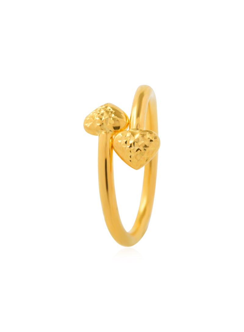 BAFLEH JEWELLERY The Ultimate Golden Expression of Love – 21K Heart Ring  - Image 2