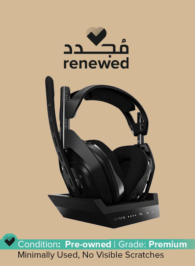 أسترو متجدد - سماعة رأس لاسلكية A50 مع محطة أساسية لجهاز PS4 - Image 1