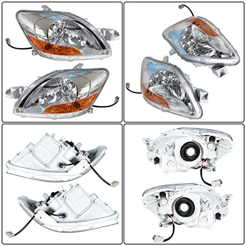 RainMan S Headlight Assembly Halogen Replacement for Yaris 2007 2008 2009 2010 2011 Left and Right Side Replacement for 8117052740 8113052750 TO2518108 TO2519108 - Image 4